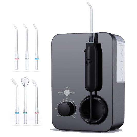 Water Flosser Picks for Teeth Cleaning, 3 Flossing Modes 10 Pressures Professional Electric Water Flossers for Teeth Braces Gums Kids Adults, 7 Water Jet Tips Included for Multiple Dental Care Black