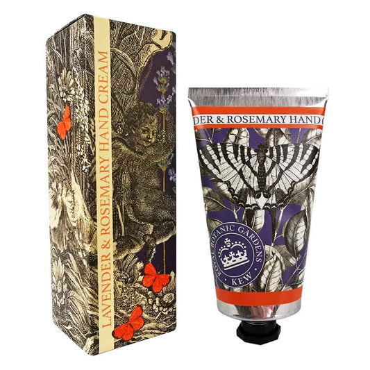 The English Soap Company Royal Botanical Gardens Kew Hand Cream, Luxury Lavender Hand Cream, Moisturising Hand Cream for Men and Women, Lavender and Rosemary Scent 75ml