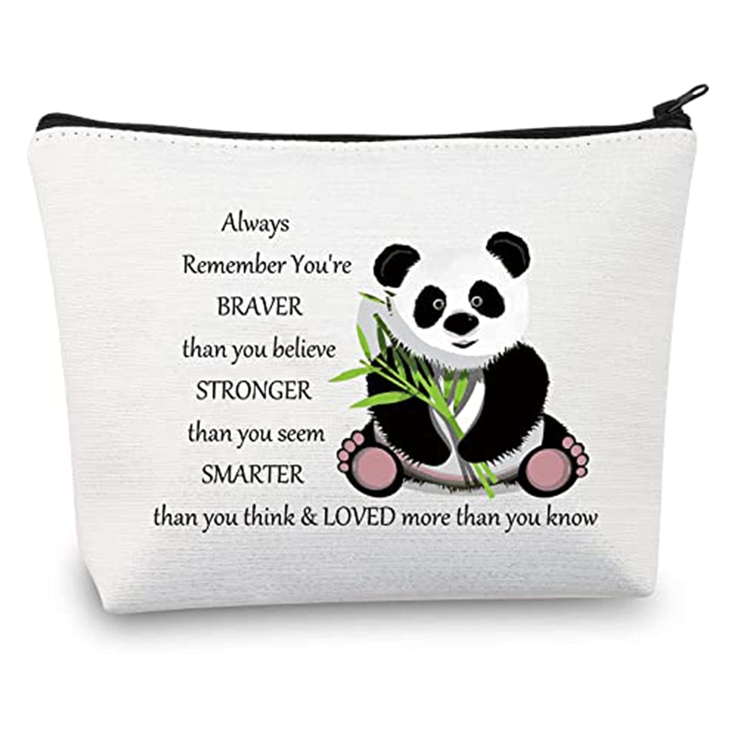 JNIAP Panda Cosmetic Bag Makeup Zipper Pouch Bag Animal Panda Lover Gift for Women Birthday Christmas Day Gift (Panda braver bag)