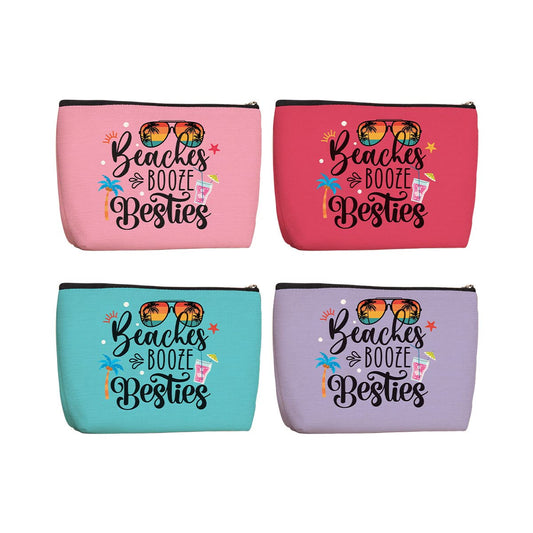 2 Pieces Preppy Stuff Preppy Makeup Bag Preppy Gifts for Women Female Teen Girls Friend Daughter Bestie Sister Niece Birthday Graduation Mothers Day Heart Bag Pink Purple Cosmetic Bag Travel Pouch