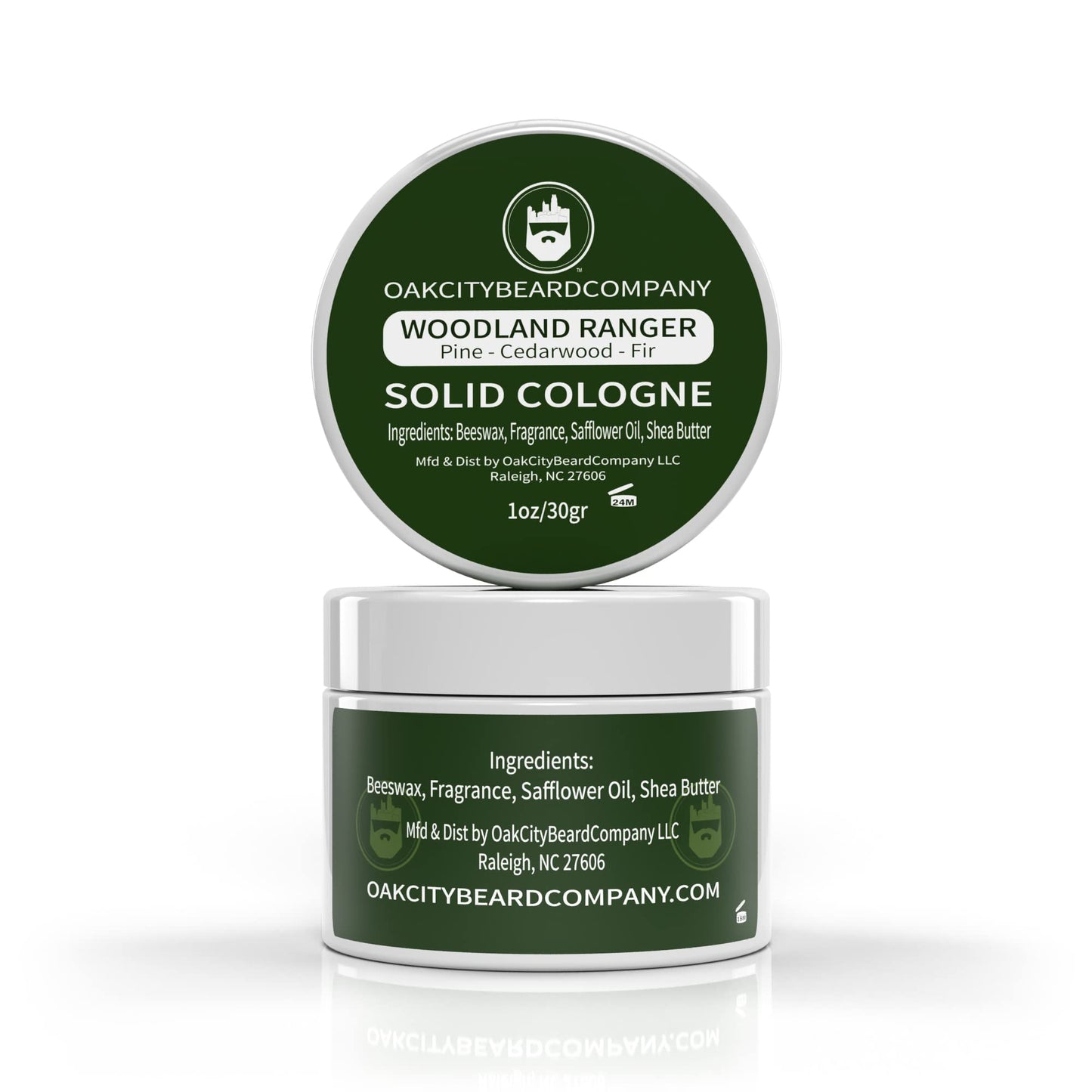 Oak City Beard Company - Woodland Ranger - Solid Cologne - 1 Ounce - Pine - Cedarwood - Fir