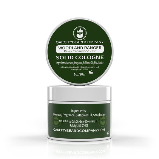 Oak City Beard Company - Woodland Ranger - Solid Cologne - 1 Ounce - Pine - Cedarwood - Fir