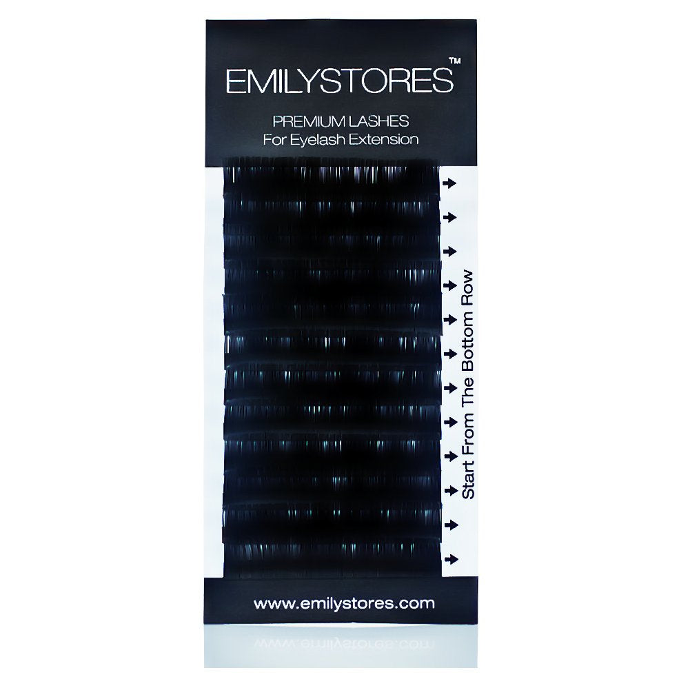 EMILYSTORES Eyelash Extensions 0.15mm Thickness D Curl Length 15mm Volume Individual eyelashes For Lash Extension(0.15,D,15mm)