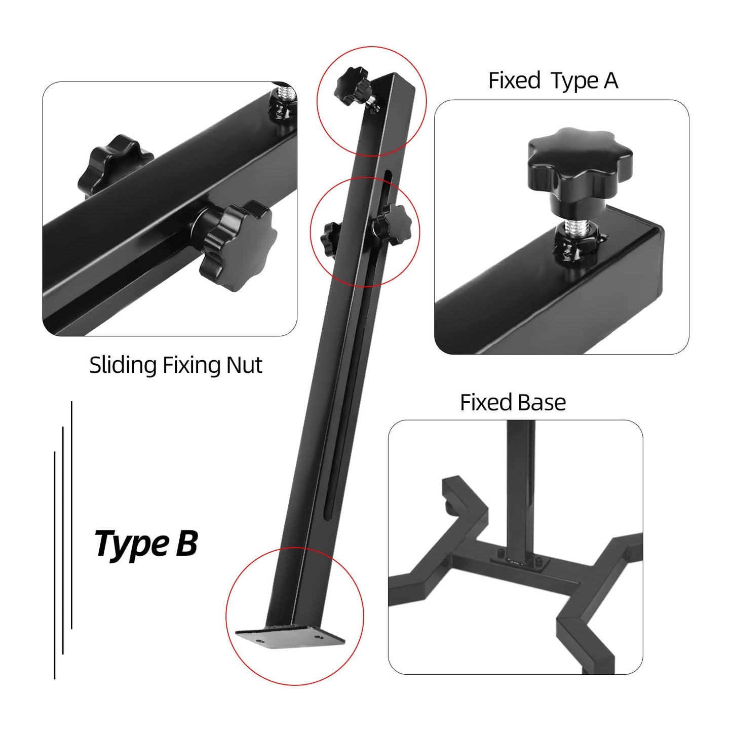 ATOMUS Tattoo Armrest Stand Bracket Adjustable Height Tattoo Arm Leg Rest Holder Arm Bar Pad Tattoo Chair Tattoo Salon Tool (3#)