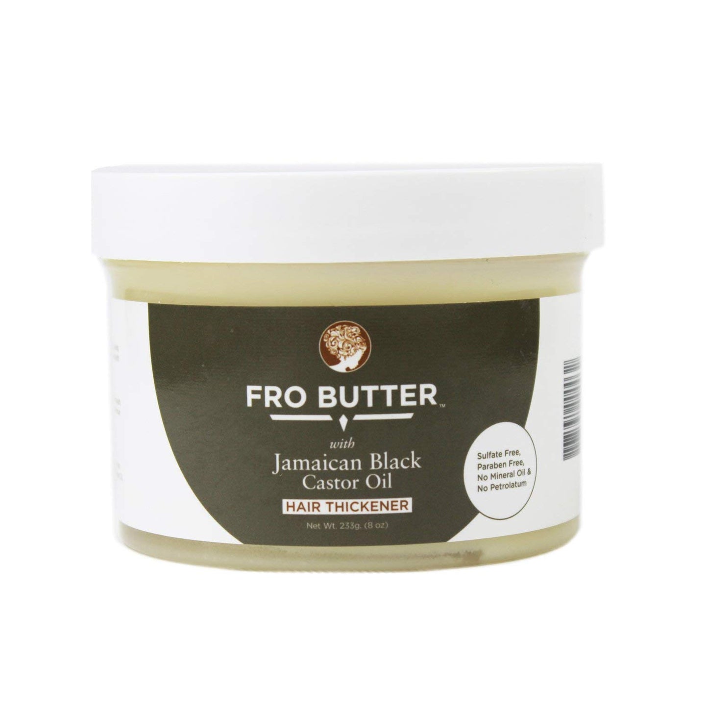 Fro Butter Jamaican Castor Oil Hair Thickener Treatment, Nourishing Extracts for Fast Hair Restoration, Shedding and Thinning Hair, Men and Women, Black