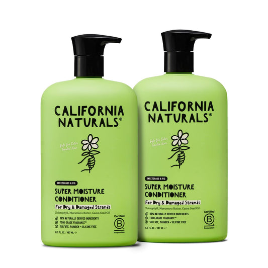 California Naturals Moisture Conditioner for Damaged Dry Hair, Hydrating Conditioner, Scalp & Hair Care for Women & Men, Natural, Vegan, Cruelty, Paraben & Sulfate Free, Color Safe, 16.5 fl oz, 2 Pack