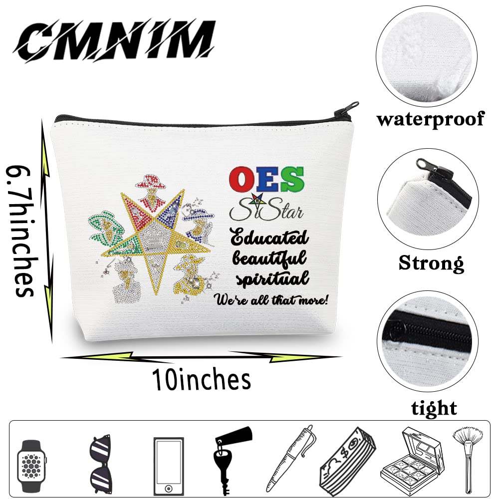 CMNIM Order Of The Eastern Star Gift OES Sistar Cosmetic Bag Educated Beautiful Spiritual OES Sorority Gift for Diva Sistar (OES Sistar MB)