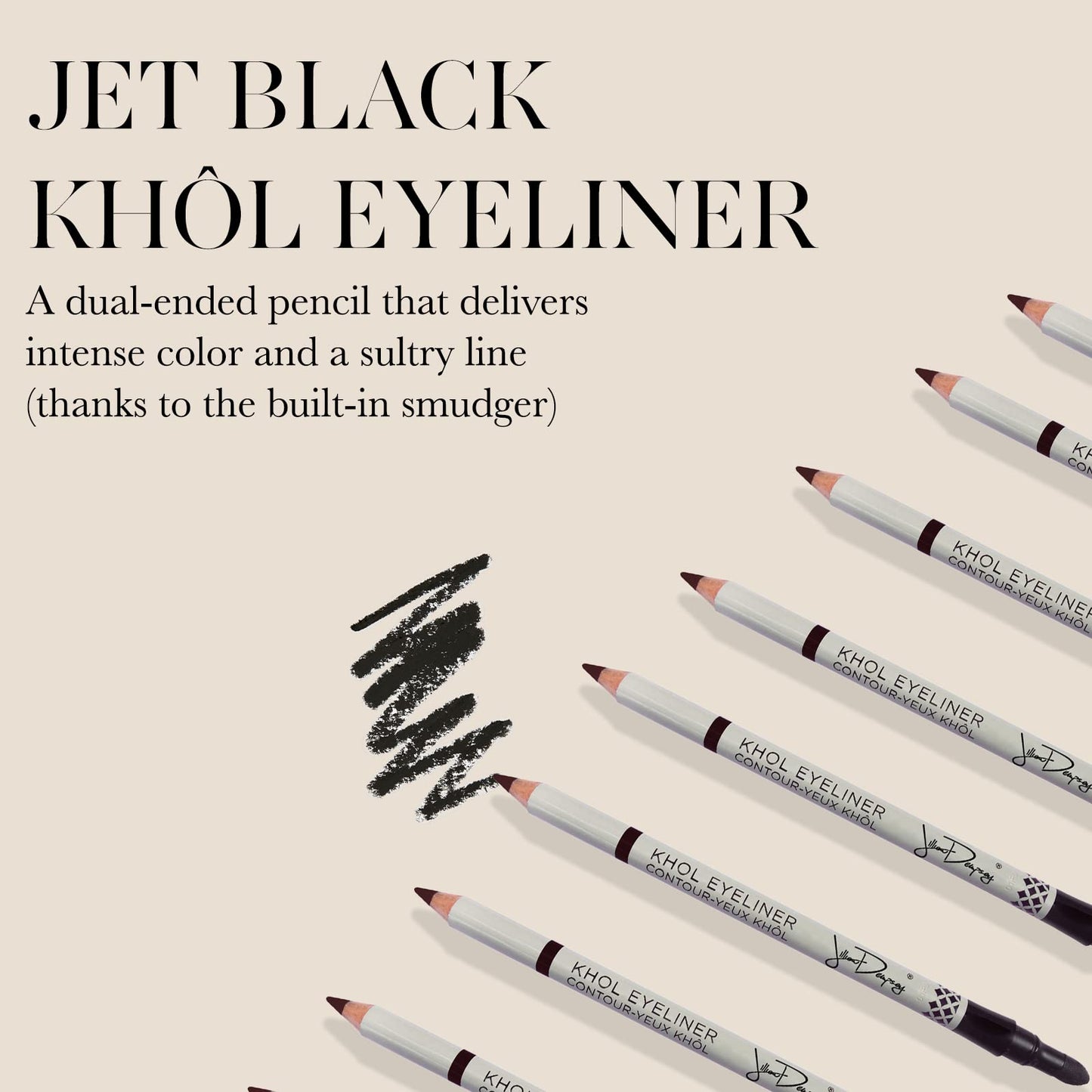 Jillian Dempsey The Smoky Eye Kit: Khôl Eyeliner in Jet Black, Lid Tint in Bronze, Lid Tint in Dew & Cheek Tint in Petal