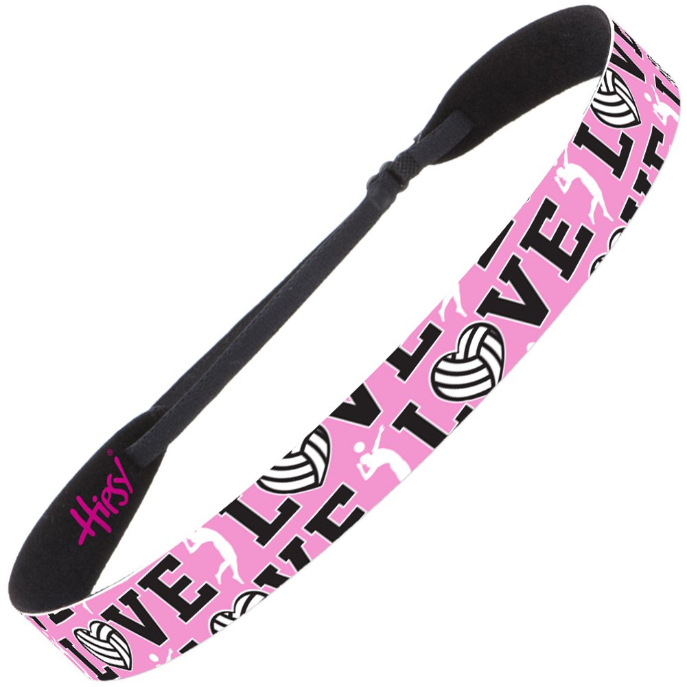 Hipsy Adjustable No Slip Volleyball Headbands for Women Gift Packs (Volleyball Mixed Light Pink 3pk)