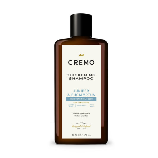 Cremo Juniper & Eucalyptus Barber Grade Thickening Shampoo, 16 Fl Oz