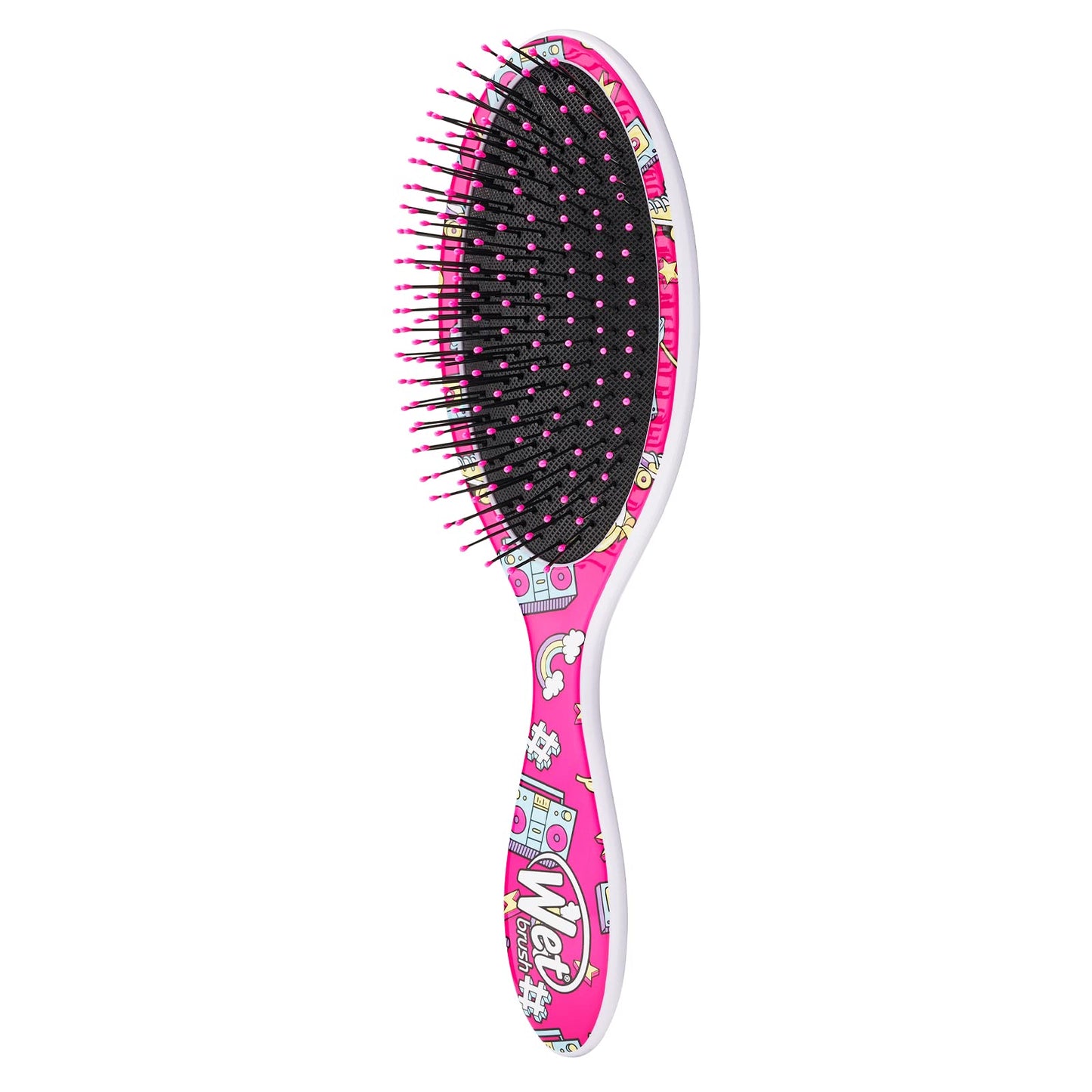 Wet Brush Original Detangler Hair Brush - Radio, Happy Hair - All Hair Types - Ultra-Soft Bristles Glide Through Tangles with Ease - Pain-Free Comb for Men, Women, Boys & Girls