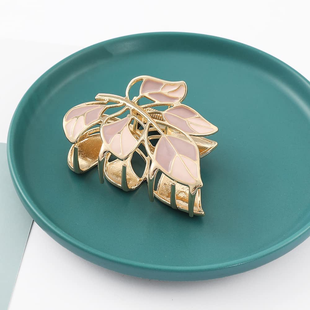 Eddie Munson Flower Leaf Hair Claw Clips Set for Women Girls-Butterfly Metal Large Hairpin Claw Clips-Hair Accessories for Thin Thick Hair Long Short Hair for Girls Women (3 PCS Butterfly+Flower+Leaf)