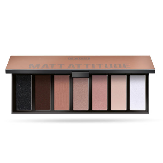 Pupa Milano Make Up Stories Eyeshadow Palette 003 Matt Attitude - 7-Shade Shadow Collection with Matte, Satin, and Metallic Color Options - High Pigment Formula - Soft, Blendable Texture - 0.469 oz