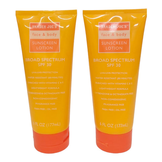 Trader Joe's Face & Body Sunscreen SPF30 (Pack of 2)