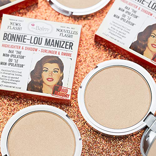 theBalm Bonnie-Lou Manizer Highlighter & Shadow, Highly Pigmented, Gilded Highlighter