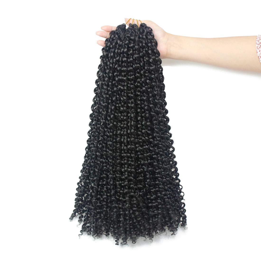 Passion Twist Hair 18 Inch Water Wave Crochet Hair for Women Curly Bohemian Braiding Hair Extensions Crochet Braids 6 Packs 2