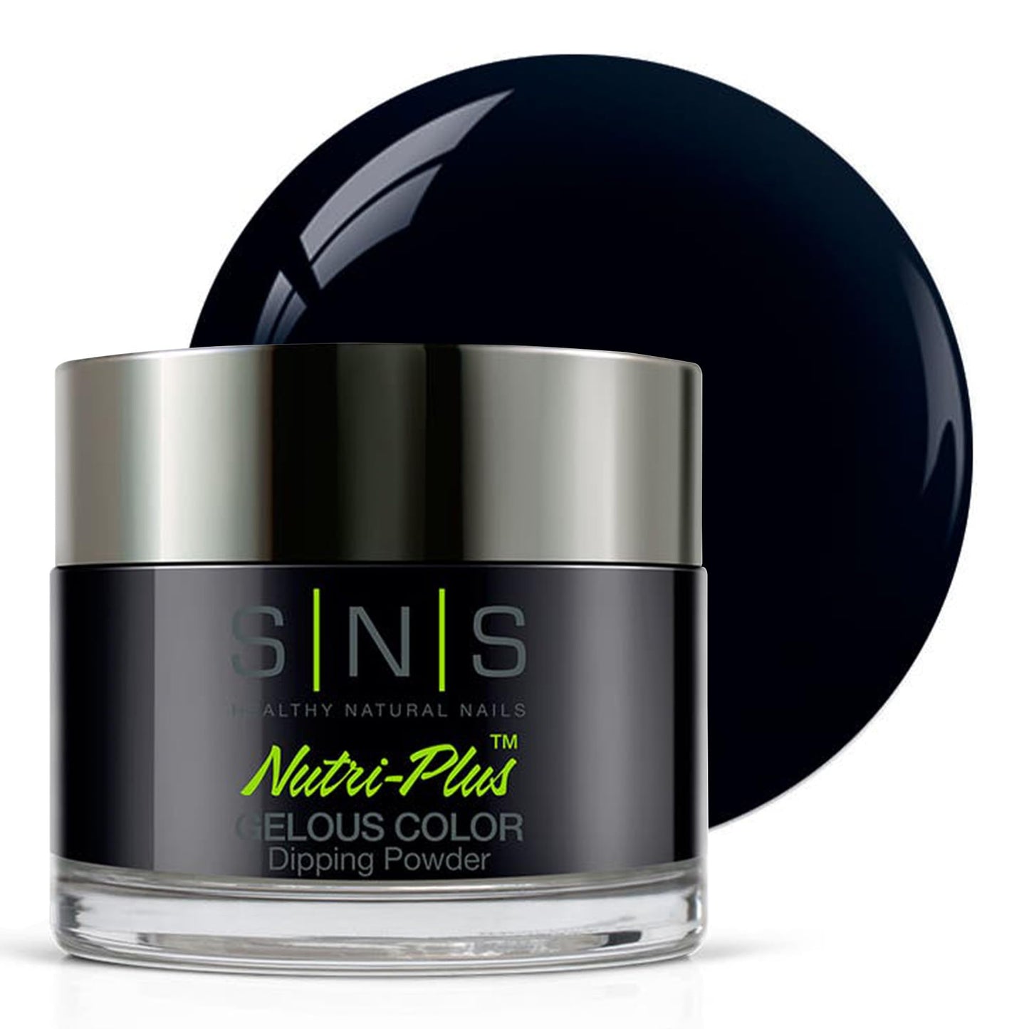 SNS Nail Dip Powder, Gelous Color Dipping Powder - Silent Summer Night (Black) - Long-Lasting Dip Nail Color Lasts 14 Days - Low-Odor & No UV Lamp Required - 1.5oz