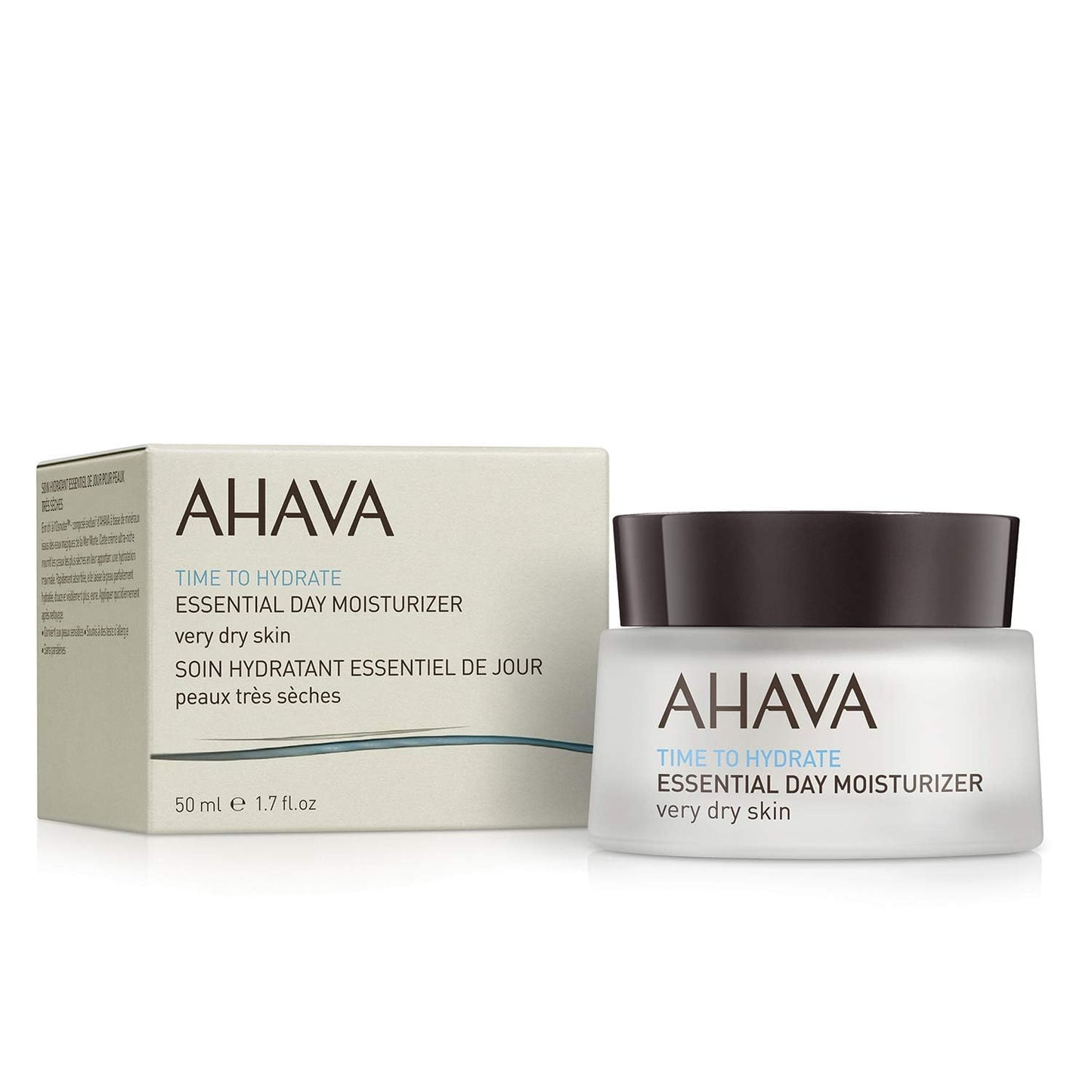 AHAVA Essential Day Moisturizer, Very Dry Skin - Essential Daily Hydrating Facial & Neck Cream, Anti-Aging & Smoothing Effect, Enriched with Osmoter, Aloe Vera, Allantoin & Vitamin E, 1.7 fl.oz