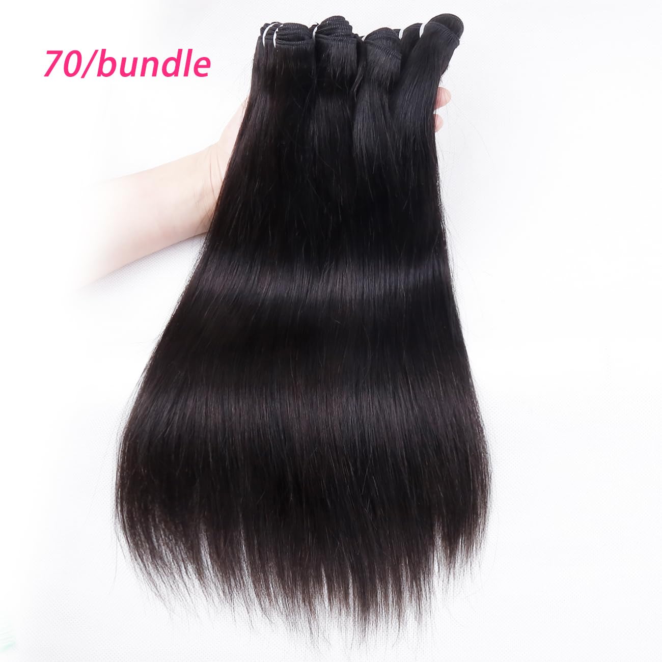 Afrodiva Straight 3 Bundles Human Hair 18 20 22 Inch 100% Unprocessed Brazilian Virgin Human Hair Bundles Double Weft Weave Bundles Straight Hair 70g/Bundle Hair Natural Color