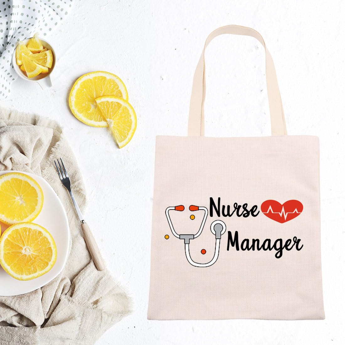 VAMSII Nurse Manager Gifts for Women Makeup Bag Thank You Gift For Nurse Manager Appreciation Gift Nurse Manager Travel Cosmetic Bag (Tote bag)