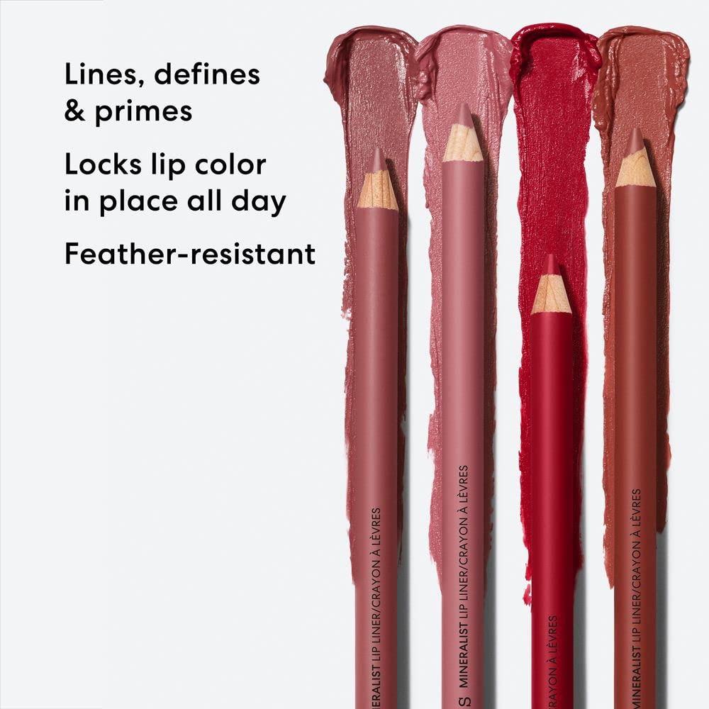 bareMinerals Mineralist Lasting Lip Liner, Creamy Pigmented Lip Pencil Liner, Natural Ingredients, All-Day Wear, Vegan