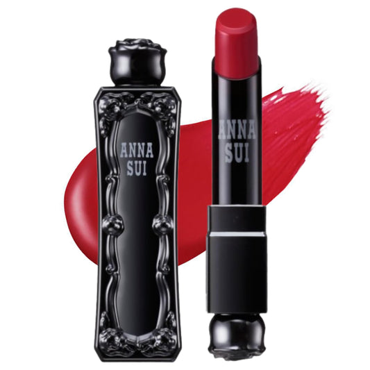 ANNA SUI Rouge Red - Lipstick - Development of Rich, Vivid Color - Rich Texture - Sculpted Form - Long-Lasting - Sophisticated and Elegant Red - 401 Cardinal Red - 0.12 oz.