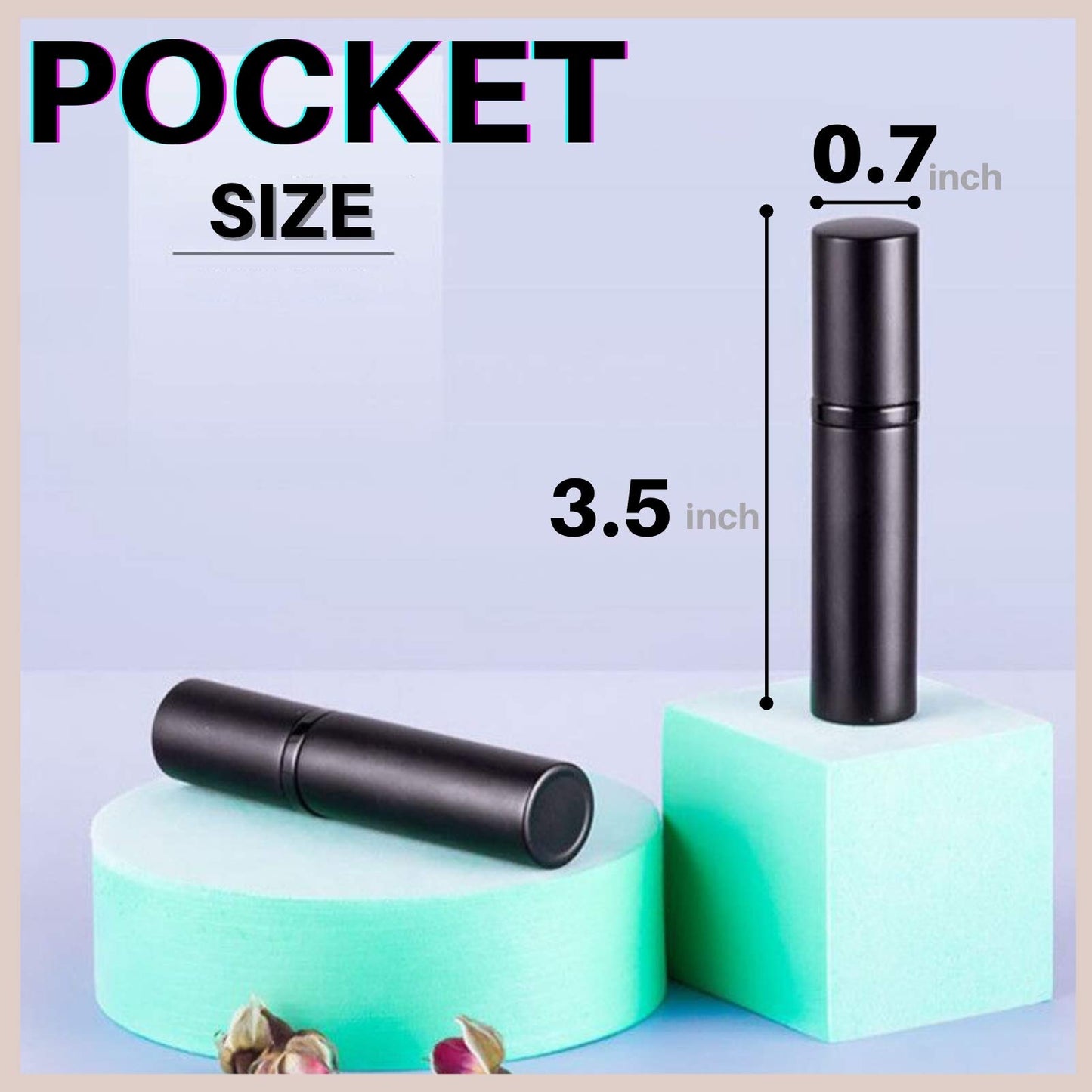 UULANFA Portable Mini Refillable Perfume Atomizer Bottle Empty Pocket Size Cologne Sprayer for Travel 5ml (P-Pink)