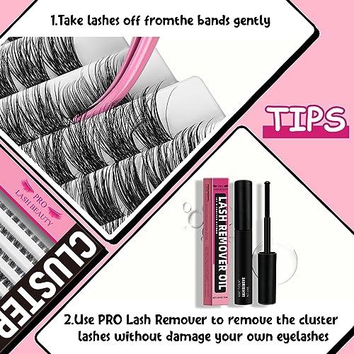 Lash Clusters, 132 Pcs Individual Cluster Lashes DIY Lash Extension 8-18mm Eyelash Clusters Volume Wispy Lashes Super Thin Band Reusable Soft & Comfortable(Brocky,D-8-18mix)