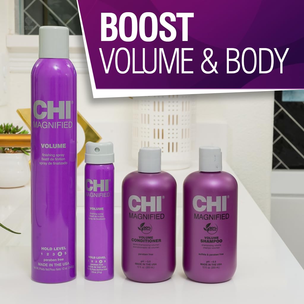 CHI Magnified Volume Finishing Spray Bundle - 12 oz and 2.6 oz