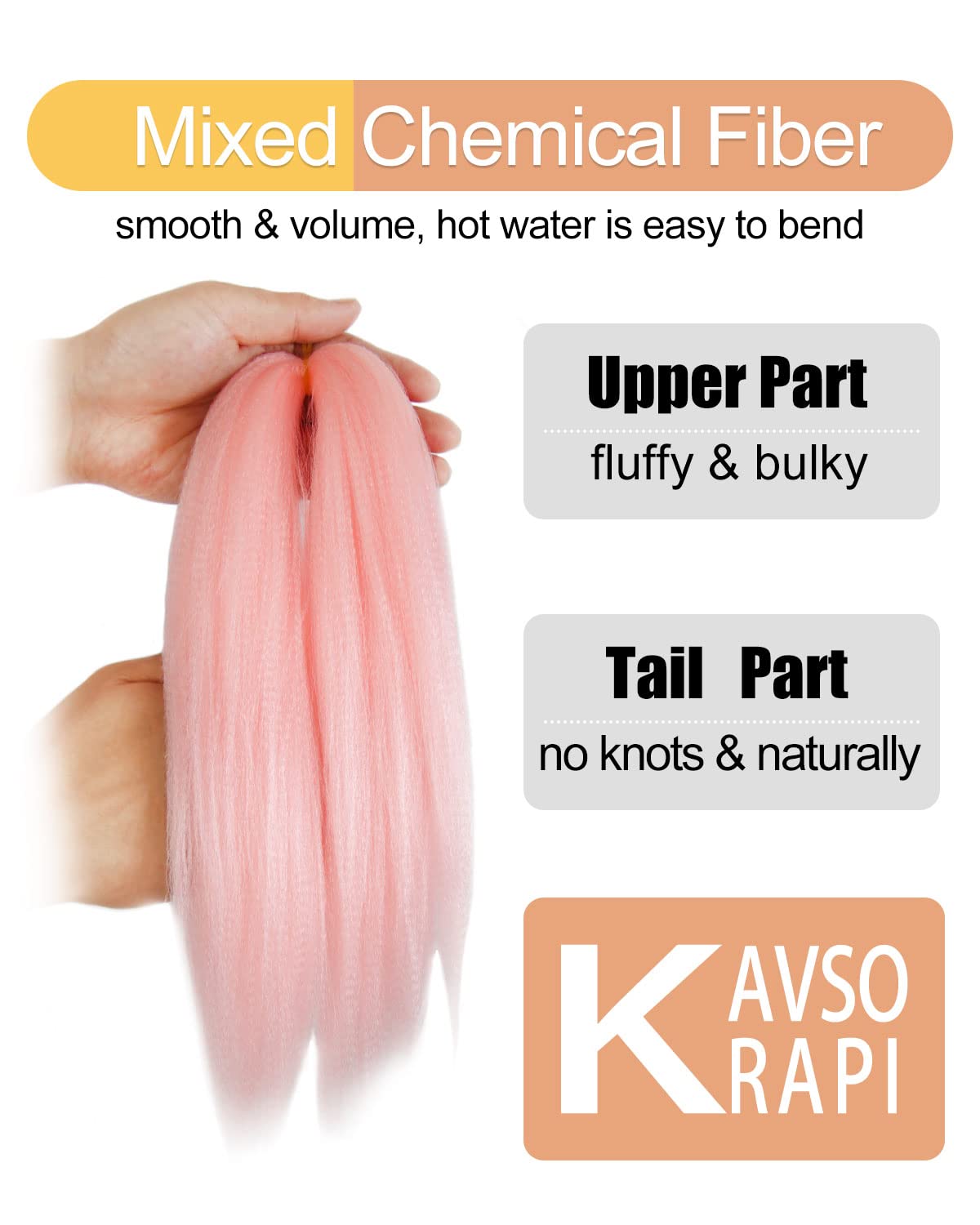 KAVSORAPI Light Pink Braiding Hair 12 Inch Pre Stretched Hair Colored Short Straight Crochet Braids Yaki Texture Synthetic Fiber 6 Packs (Light Pink)