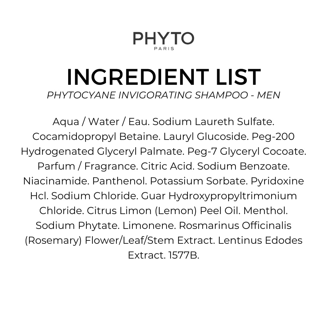 PHYTOCYANE Men Invigorating Shampoo, Hair Thinning Shampoo, New & Improved Phytonovathrix Shampoo, 8.45 fl.oz.