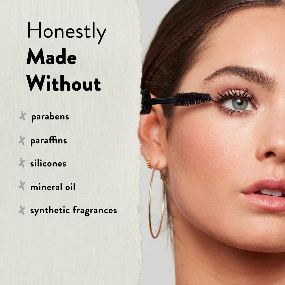 Honest Beauty 2-in-1 Extreme Volume Clean Mascara + Bold Lash Primer with Castor Oil | Maximum Volume + Curl | Vegan + Cruelty Free | Black, .27 fl oz