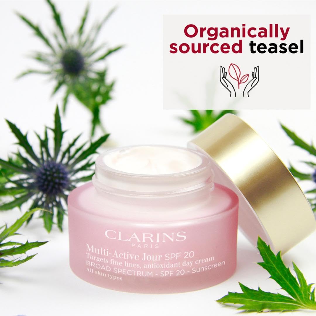 Clarins Multi-Active Day Cream SPF 20 | Anti-Aging Moisturizer | UVA/UVB Protection | Minimizes Fine Lines | Boosts Radiance