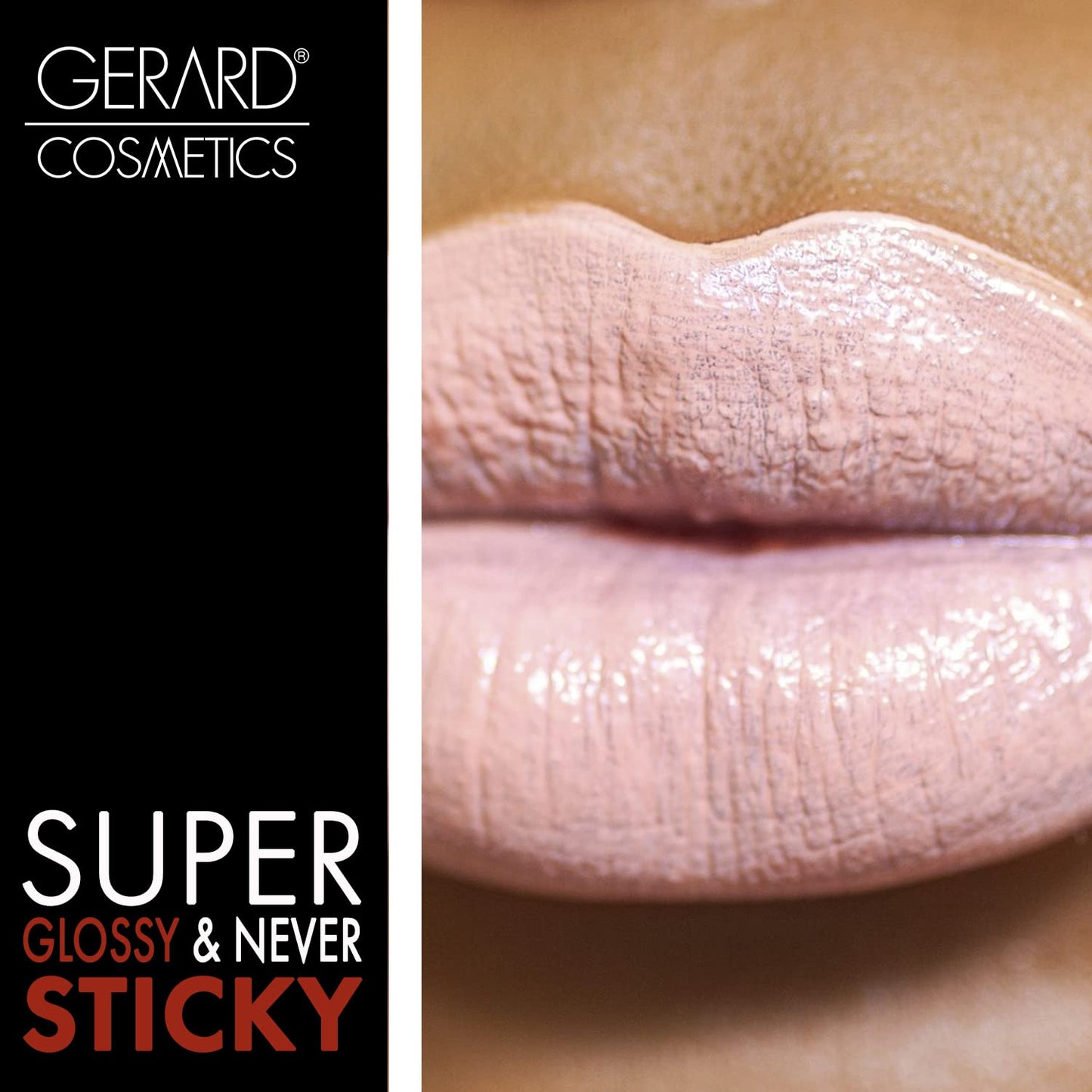 Gerard Cosmetics Supreme Lip Creme Angel Cake | Highly Pigmented, Fully Opaque Nude Pink Lip Gloss | Nourishing, Hydrating, Liquid Lipstick for Full Coverage Lip Color