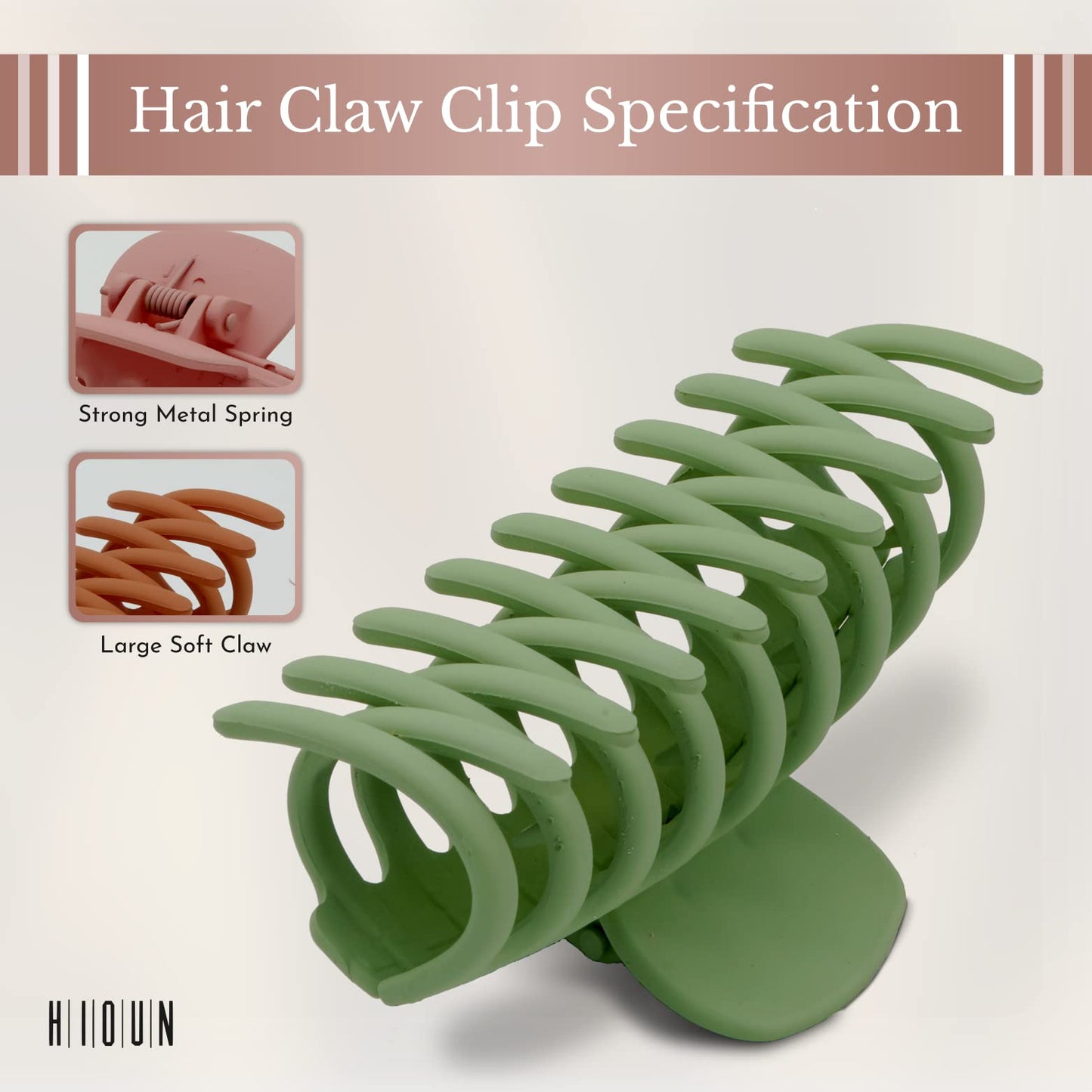 HIOUN Large Hair Clips for Thick Hair – Pack of 7