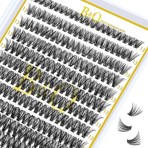 Lash Clusters 40D-C-13 LASH Individual Lashes 280 Clusters False Eyelash 10D 20D 30D 40D Lash Clusters Extensions Individual Lashes Cluster DIY Eyelash Extensions at Home (40D-C,13MM)