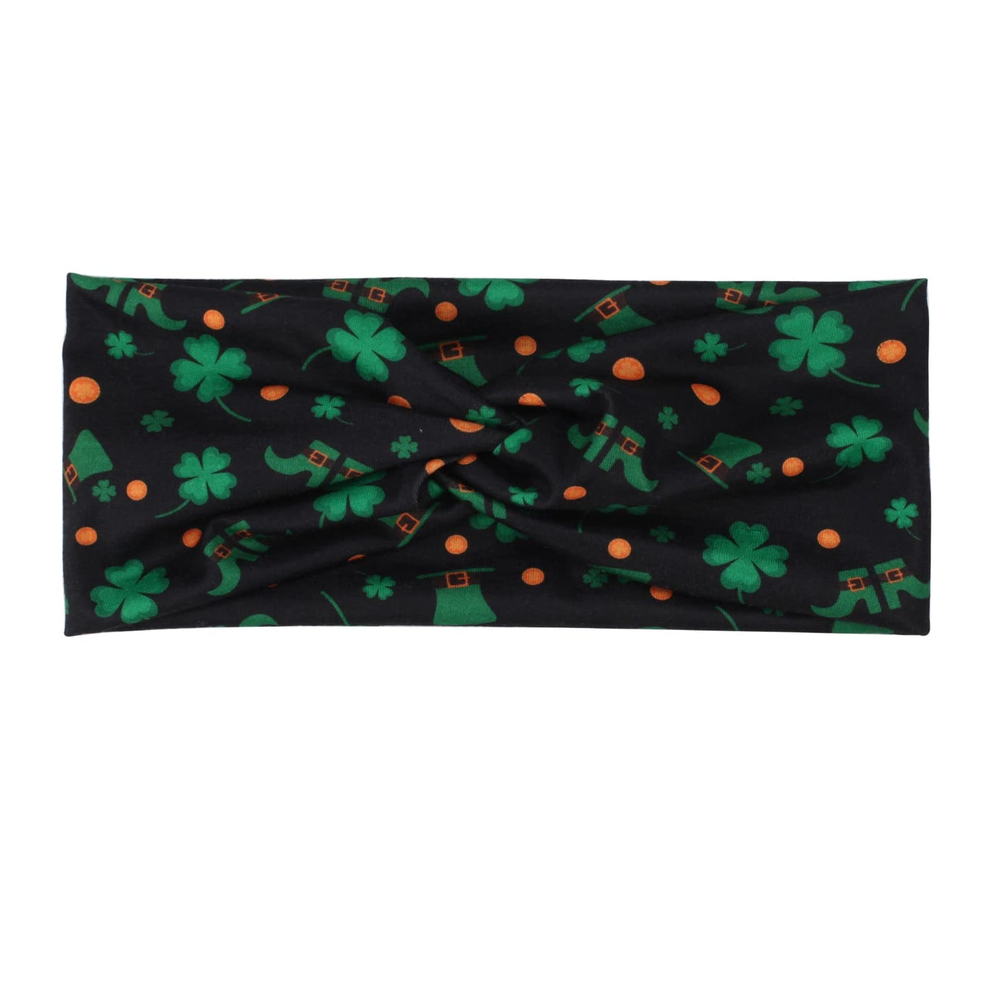 Budsmile St. Patrick’s Day Headbands for Women Girls Teens Green Shamrock Leprechaun Hat Hairbands Rainbow Heart Lips Elastic Head Wrap