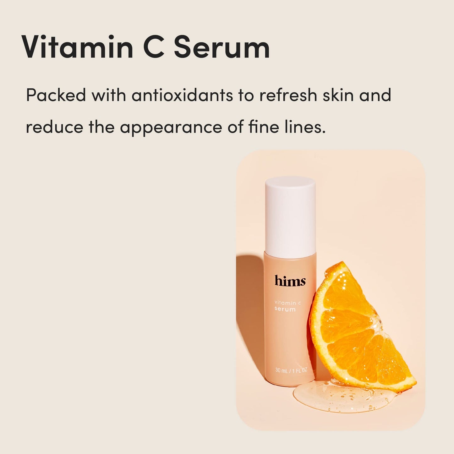 hims vitamin c serum for men - Brighten Skin Tone, Balance Complexion - Vitamin C, Highly Concentrated, Lightweight, Citrus Scent - Vegan, Cruelty-Free, No Parabens - (1oz)