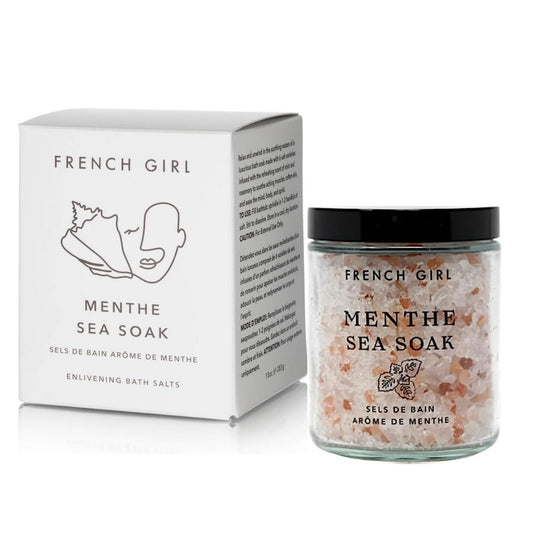 French Girl Lavender Bath Salts - Soothing Epsom Salt for Soaking, Aromatherapeutic Blend of Dead Sea Salt for Sore Muscles, Detoxing, and Relaxation, Clean, Vegan & Cruelty-Free, 10oz