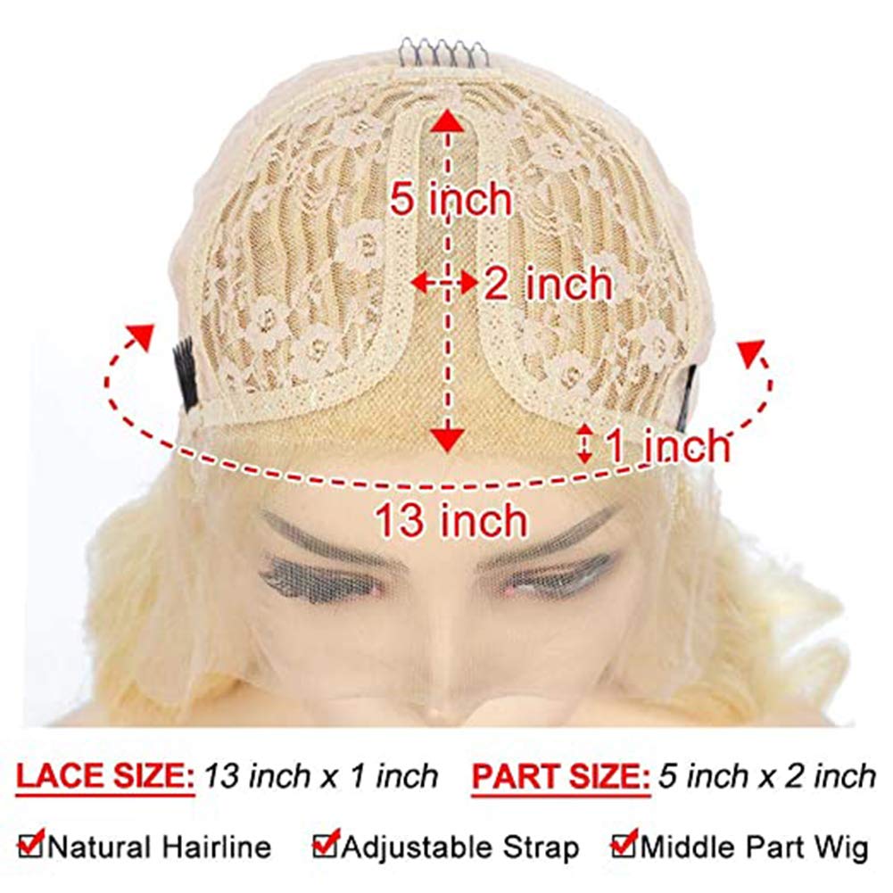 ARIETIS Blonde Body Wave HD Lace Front Wigs Human Hair for Black Women Body Wave 613 Human Hair Wigs Wear and Go 180% Density Pre Plucked with Baby Hair Glueless T-Part Lace Front Wigs 18 Inch