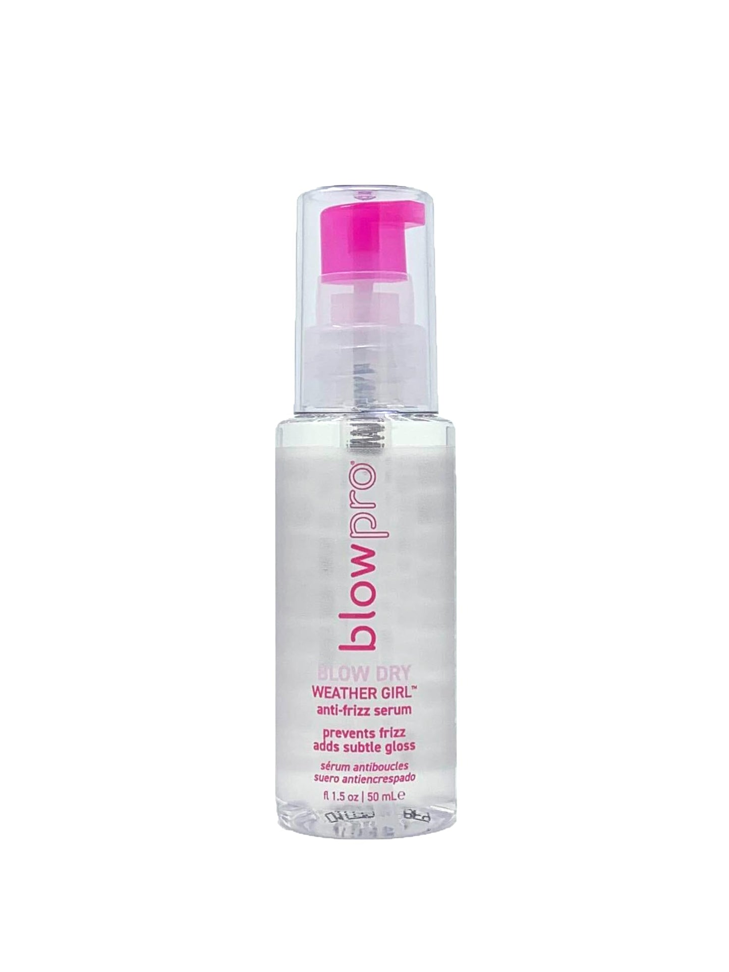 blowpro Weather Girl Anti-Frizz Serum, Protects Hair All Day Long, Weightless Serum, Blend of Soy and Silk Enhance Hair with Luster and Softness, No Greasy Residue Travel size spray bottle 1.5 fl.oz