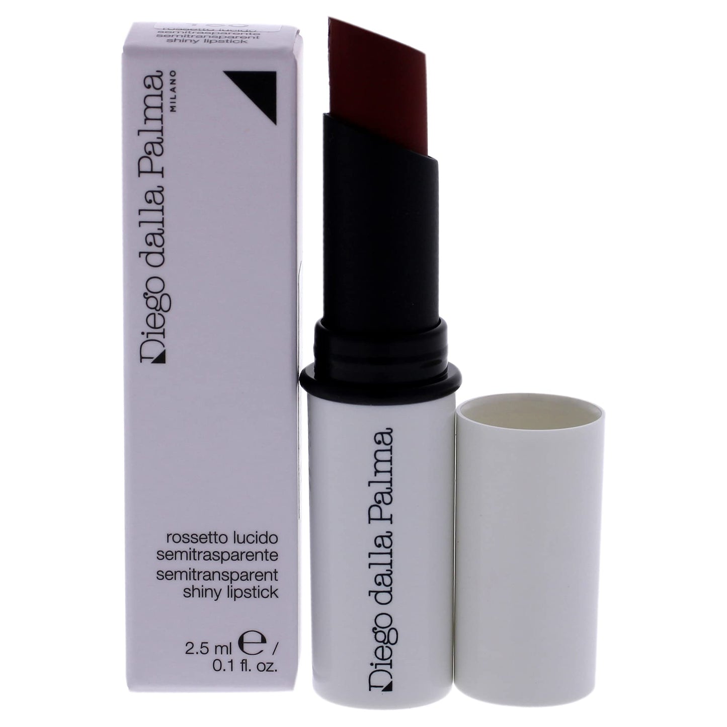 Diego Dalla Palma Semi-Transparent Shiny Lipstick, 150/Bordeaux, 0.1 Fl Oz