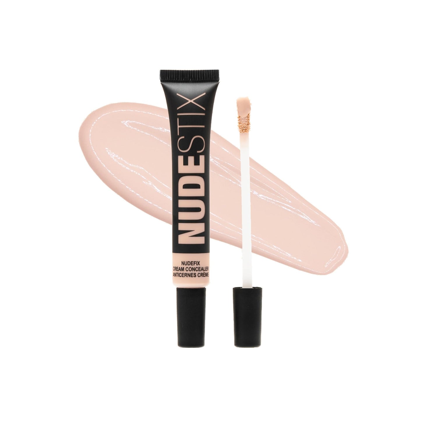 Nudestix NudeFix Cream Concealer, Lightweight Liquid, Natural Finish Makeup, Hydrating, Brightening, Under Eye Dark Circle Corrector, Reduces Redness and Blemishes, Shade: Nude 1, 0.34 fl oz (10 ml)