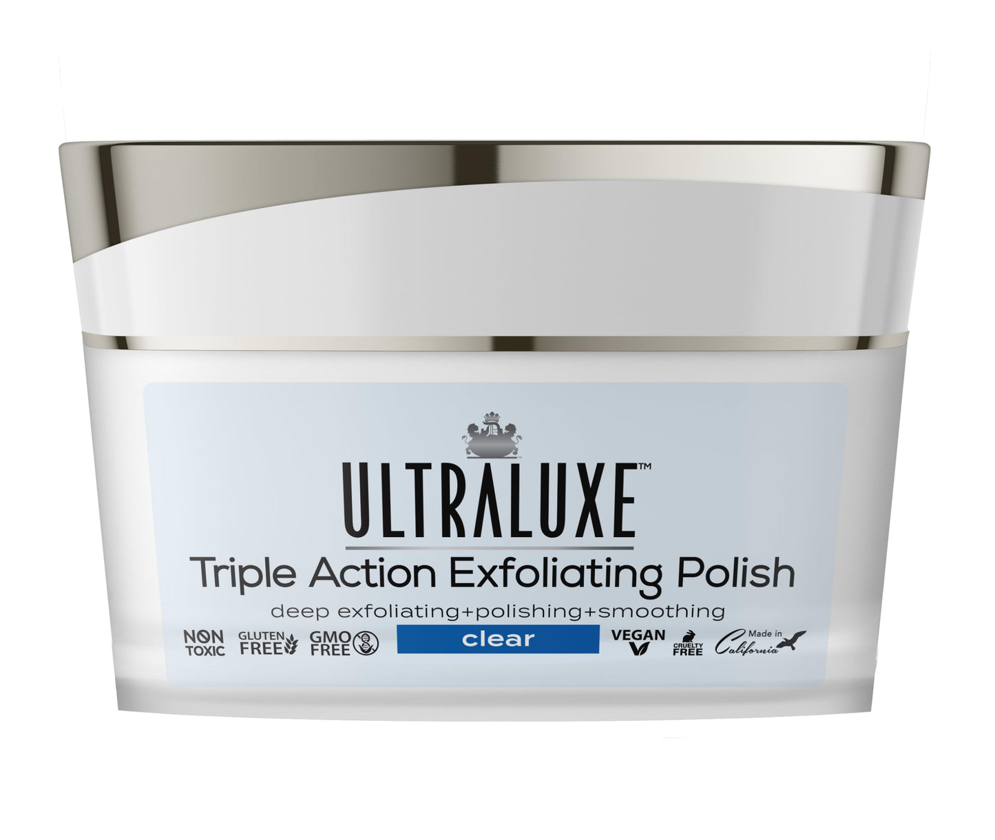 ULTRALUXE SKIN CARE Triple Action Organic Scrub, 3 oz