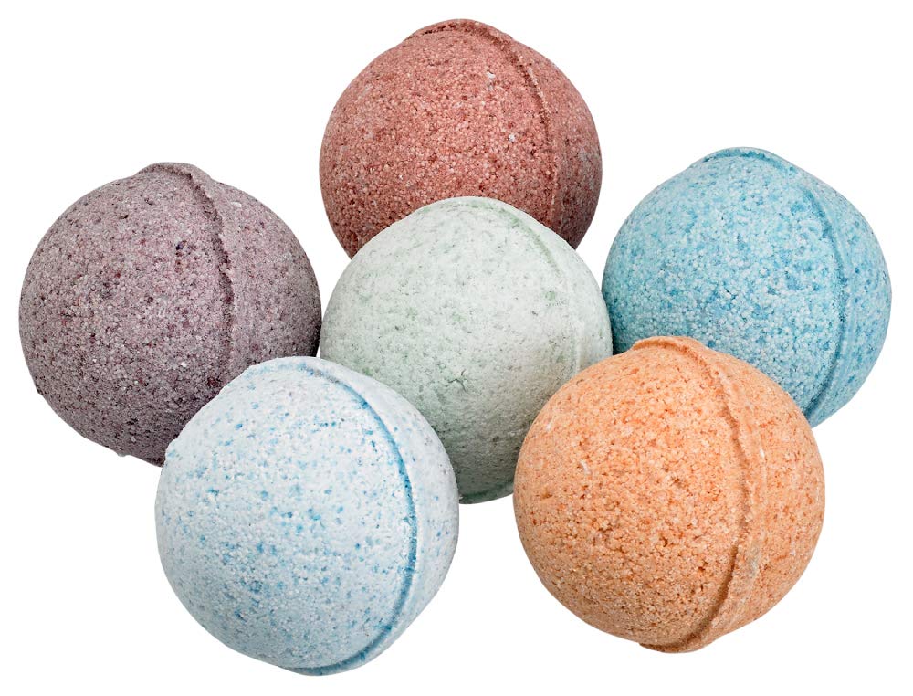 Fabulous Frannie Family Favorites Bath Bomb Blends Wellness Gift Set Pure Essential Oil, Coconut Oil, Witch Hazel, Ultra Plush Spa Fizzies to Moisturize Skin 2.5oz (Pack of 6)