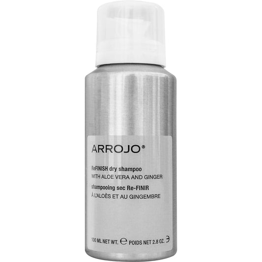 Dry Shampoo Spray - Sulfate-Free, Paraben-Free ReFINISH Volumizing Dry Shampoo with Aloe Vera, Ginger & Wheat Protein - Travel Size Dry Shampoo for Women & Men of All Hair Types by Arrojo, 2.8oz