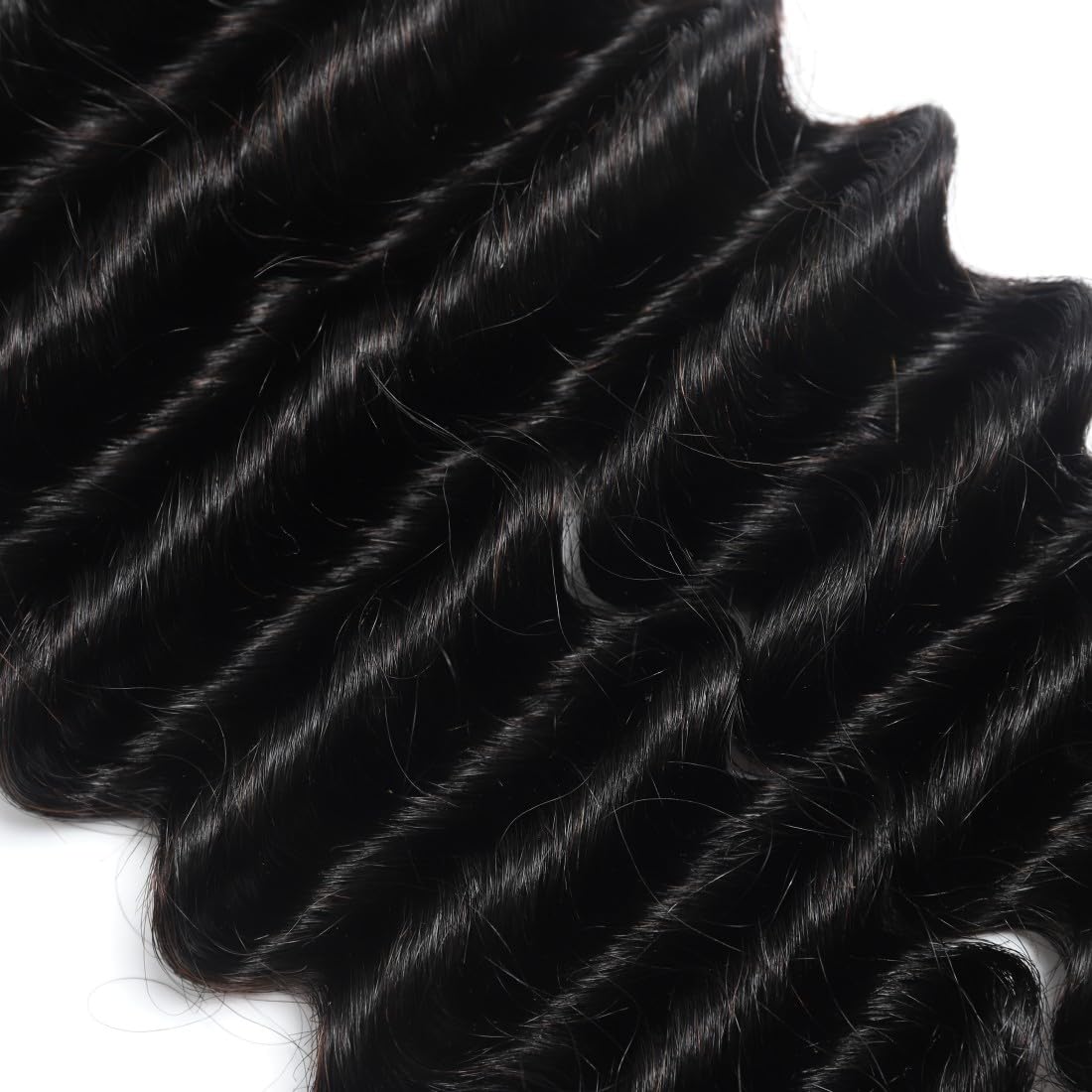 Human Braiding Hair Deep Wave Bulk Human Hair 20 Inch for Boho Braids Hair Extensions No Weft Brazilian Human Hair 2 Bundle Wet and Wavy Human Hair Braiding Hair Natural Black (1Pack-2 Bundle-100g)