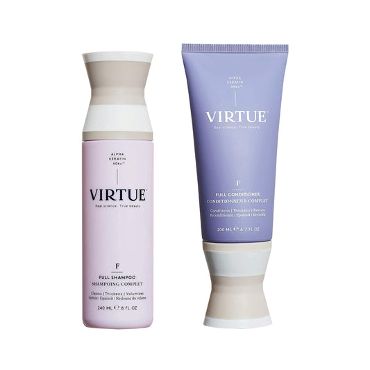 Virtue Full Sulfate Free Volumizing Shampoo and Conditioner Set Thickens, Safe for All Hair Types, Color Safe