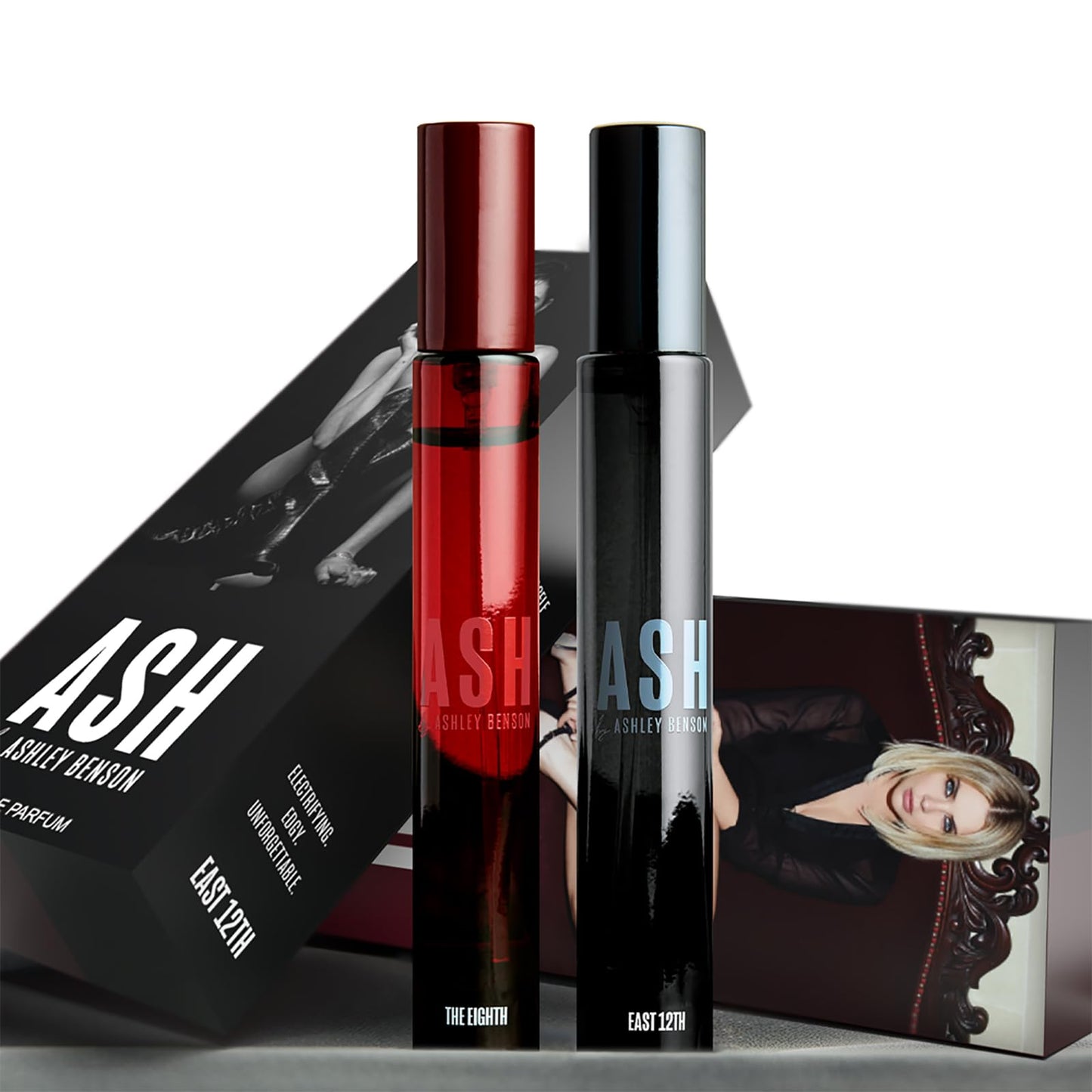 Ash by Ashley Benson The Eighth and East 12th Fragrance Set - Scent of Parisian Elegance - Scent of New York - Perfume for Women - Bergamot, Soft Musk, and Rose Damask - 2 pc