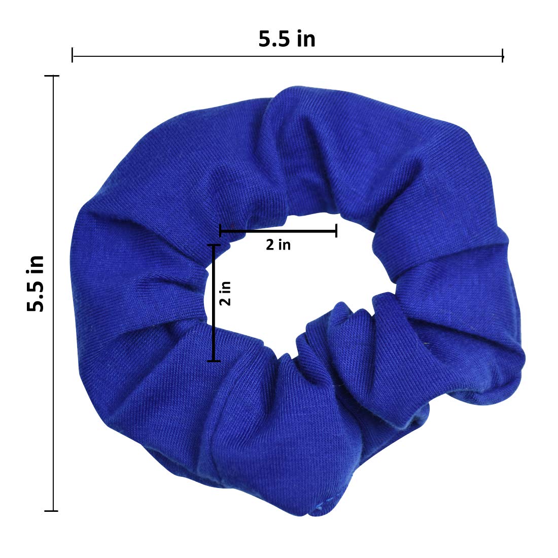 Large Solid Scrunchie - Set of 6-Royal